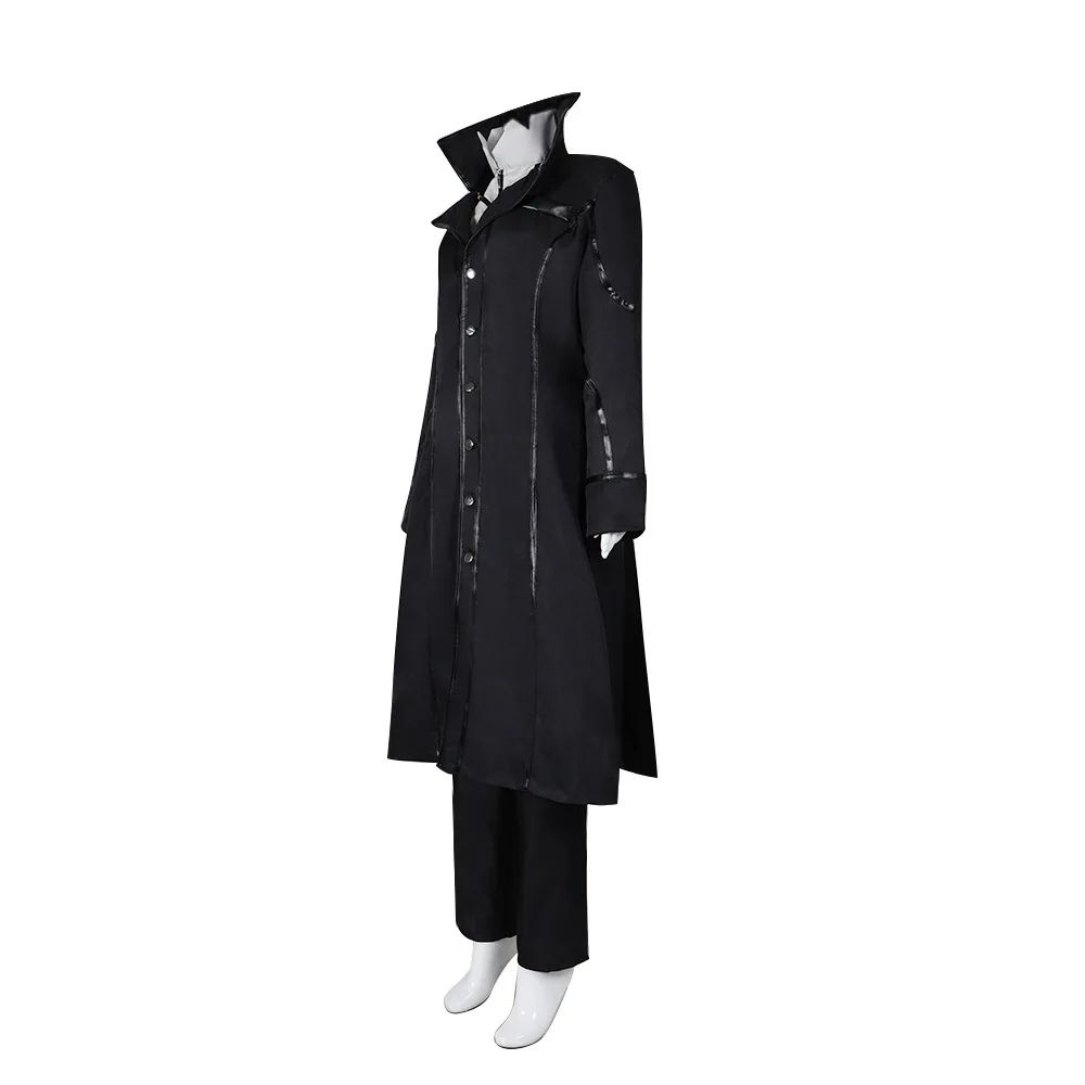 Anime Persona 5 Joker Cosplay Costume Game P5 Rain Palace Lotus Cosplay Full Set of Clothing Glove Mask Black Overcoat Uniform
