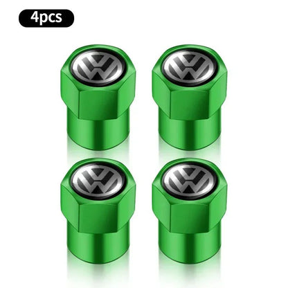 4 Peças Tampas de Válvula de Pneu de Roda de Carro de Liga de Alumínio 3D Para Volkswagen VW Golf 4 5 6 7 Jetta Polo Caddy GTI Bora MK7 Fusca Passat b6