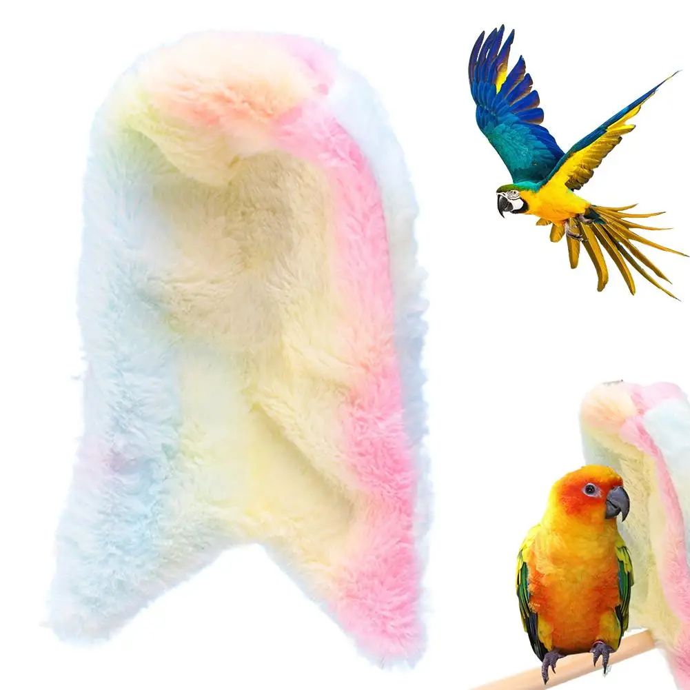 Rede de Pelúcia Macia para Pássaros, Rede de Inverno à Prova de Vento para Papagaios, Rede Quente para Pássaros, Toca, Ninho, Tenda, Cama, Xale de Periquito, Gaiola Hangi X6O1