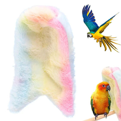 Rede de Pelúcia Macia para Pássaros, Rede de Inverno à Prova de Vento para Papagaios, Rede Quente para Pássaros, Toca, Ninho, Tenda, Cama, Xale de Periquito, Gaiola Hangi X6O1