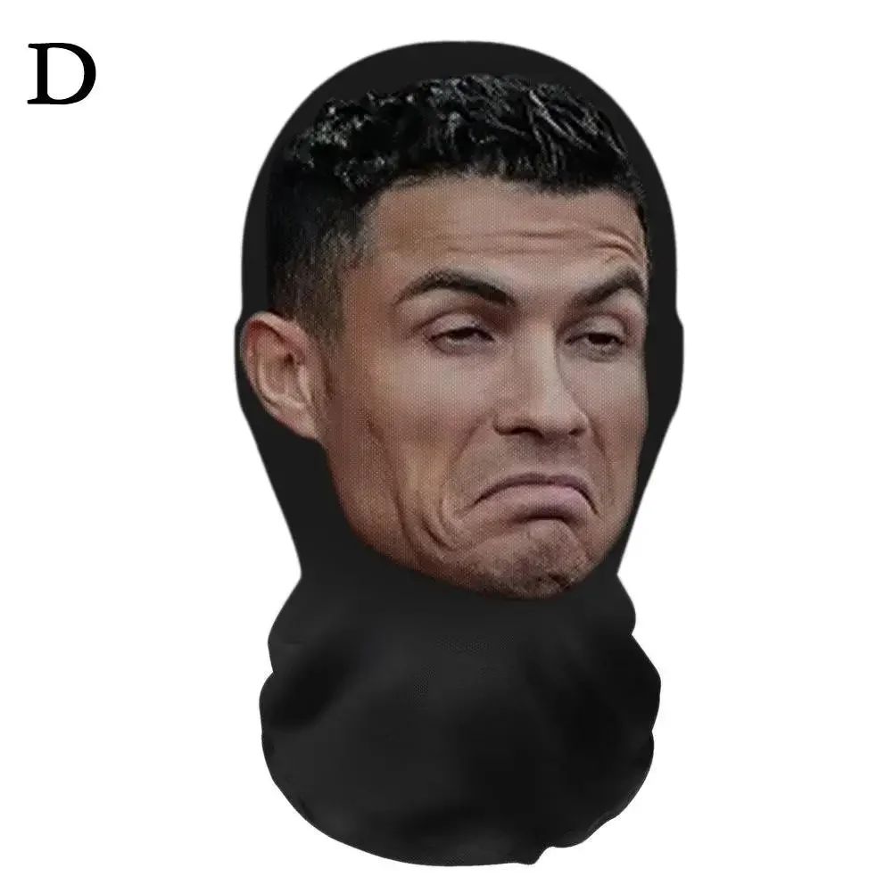 Cosplay 3D Printed Mask Stretch Mesh Full Face Mask Men and Women Role Play Headdress Hip Hop Fashion Balaclava Headdress