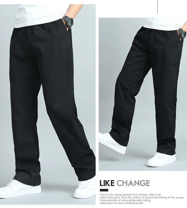 Calça Masculina Casual Plus Size 6GG Algodão Folgada Comprida Calça Esporte Elástico Cordão Moletom Masculina Calça Jogger Masculina Outono