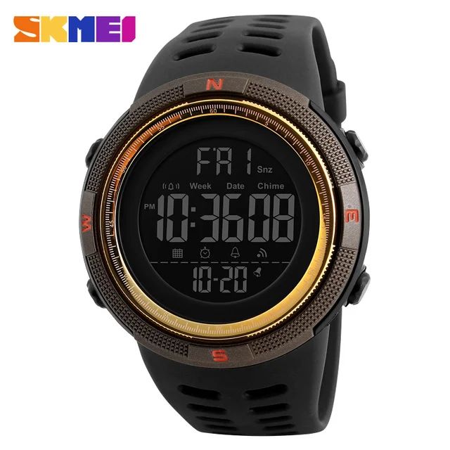 SKMEI 1251 Digital Watch for Men Waterproof Sports Electronic Countdown Mens Wristwatches Military Date Clock 1560 reloj hombre