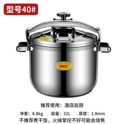 Panela de Pressão Extra Grande Panela de Pressão Comercial Espessa de Aço Inoxidável Utensílios de Cozinha Elétricos Bar de Jantar Casa Jardim