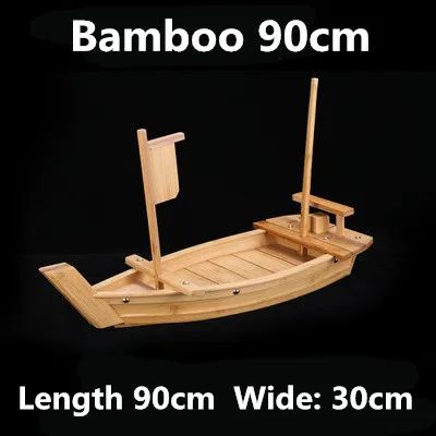 Barcos de Sushi Grande Culinária Japonesa de 40cm a 90cm Bandeja de Sashimi Variado Prato Frio Ferramenta para Frutos do Mar Madeira Restaurante Feito à Mão navio