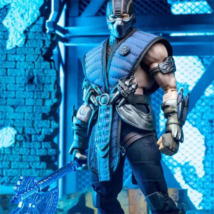 Original Em Estoque Brinquedos JMToys ZK001 1/12 Mortal Kombat Figuras Sub-Zero Action Anime Figure Modelos Clássicos Sub-Zero