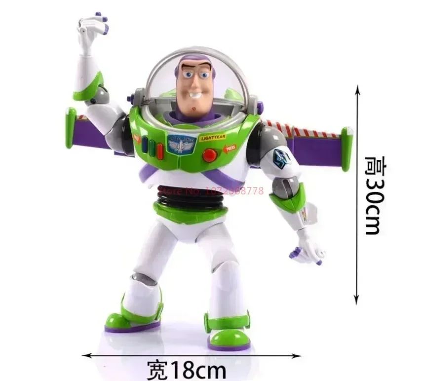 Brinquedo Genuíno Disney Toy Story Buzz Lightyear Space Ranger Modelo de Som Coleção de Mesa Boneco de Ação Buzz Lightyear Modelo de Brinquedo Presentes