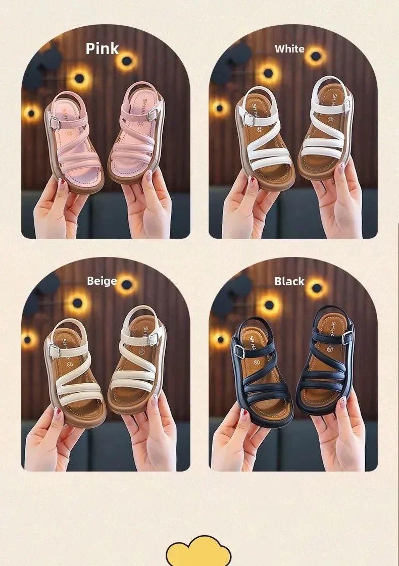 Baby Girls Sandals Summer Casual Children Sandals Girls Flat Shoes Fashion Casual Non Slip Kids Beach Shoes sandalias de mujer