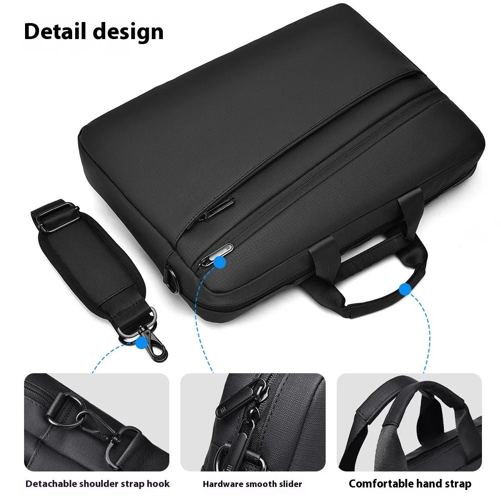 High Quality Business PVC Shoulder Messenger Bags Trendy Briefcase Bag Office Handbags 15 17 inch Laptop Bag