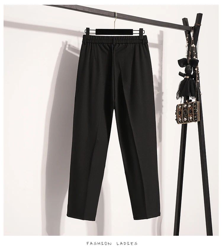 Plus Size Pants Woman 2025 Autumn Winter New Arrival High Waist Suit Pants High Quality Korean Style Straight Trousers