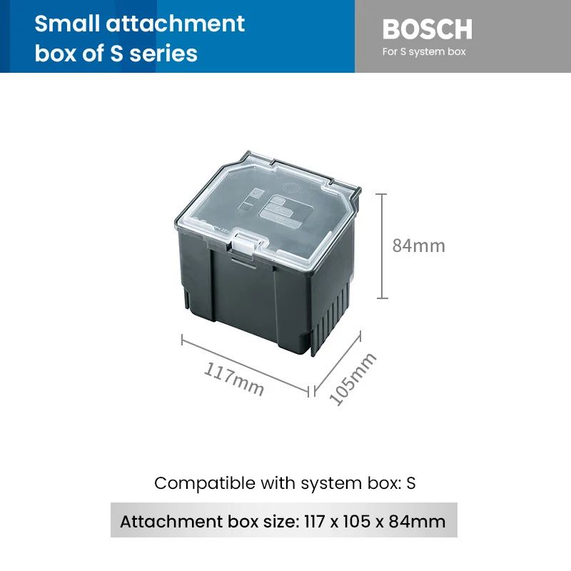 Caixa de Ferramentas Empilhável Bosch System Box Estojo de Ferramentas Multifuncional Empilhável Conjunto S e M Estojo de Transporte Sistema Caixa de Armazenamento