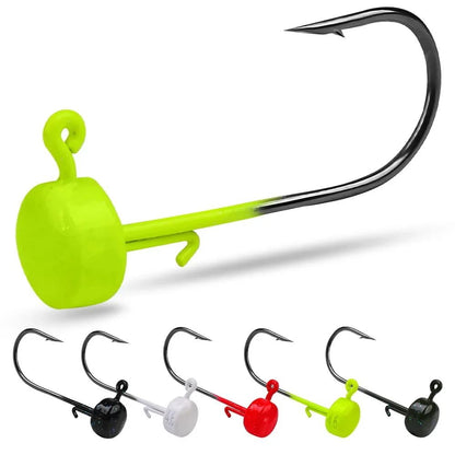 5pcs Anzóis de Pesca 2.8g 3.5g 4.6g 7g Ned Mushroom Head Jig Anzol Afiado com Barba para Iscas de Silicone Ferramentas de Pesca Jigging