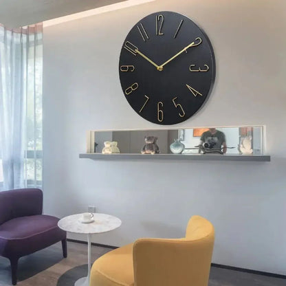 Wall clock living room household hanging fashion clock light luxury modern simple creative hanging wall ultra-quiet minimalist