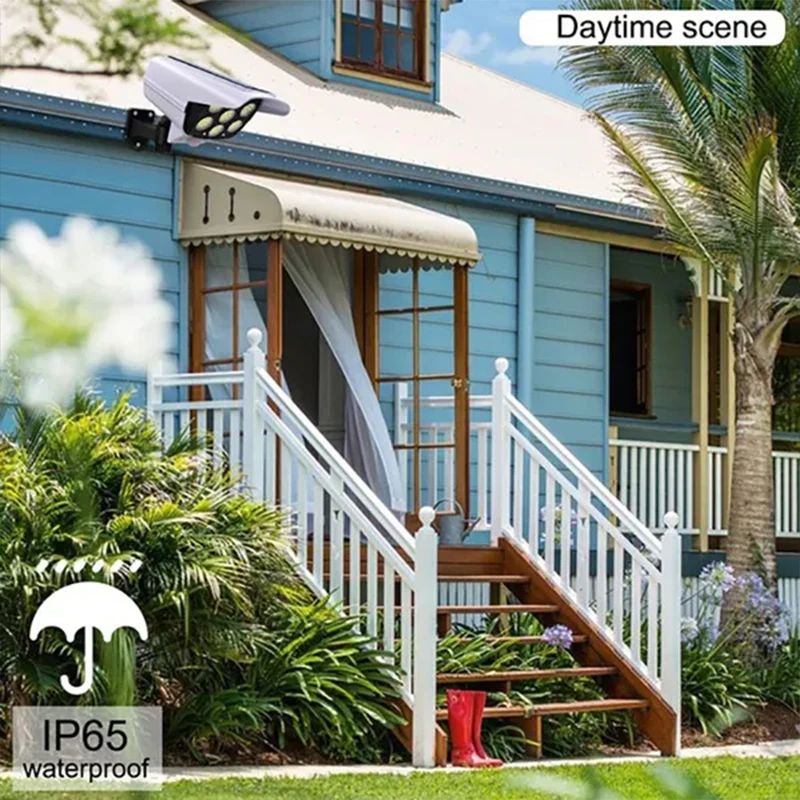 77LED Solar Light Simulation Security Dummy Camera Motion Sensor Outdoor Night Light IP65 Waterproof Lamp 3 Mode For Home Garden