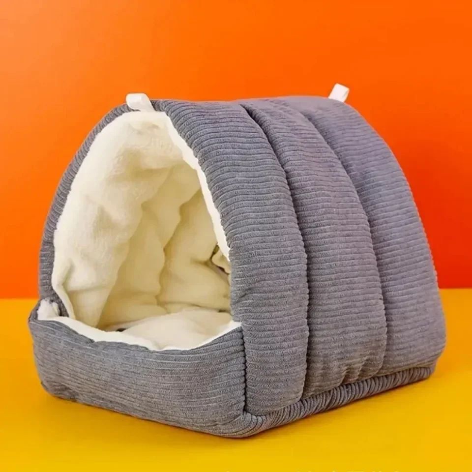 Parrot Cotton Nest Bird Cage Mini Hammock Cage Plush and Thickened Winter Bird Cotton Nest Hut Tent Bed Hanging Cave Pet Items