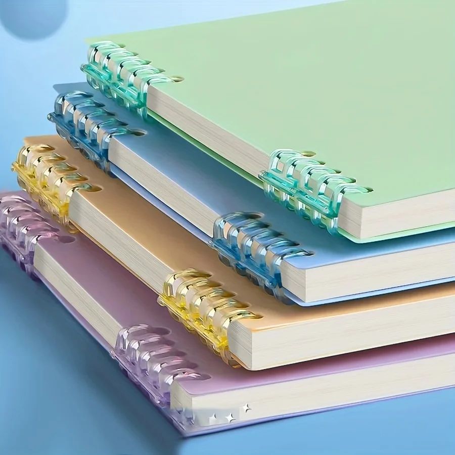 1 Pc Minimalist Coil Notebook,Thick, Lined & Grid Paper For College Students And Office Use