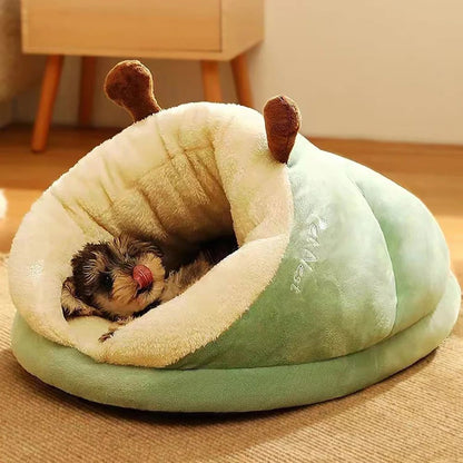 Cama de Canil Pequena Quente de Inverno para Cães, Respirável, em Forma de Chinelos Fofos, Saco de Dormir para Gatos, Casa para Animais de Estimação Dobrável e Lavável