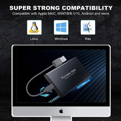 USB3.1 Hard Disk 16TB External Hard Drive 2TB 4TB Portable SSD Type-C High Speed External Solid State Drive for PC MAC Phones