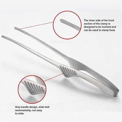 JJYY 304 Stainless Steel Food Tongs Long Handle Non-Slip Barbecue Tongs Steak Tongs Kitchen Cooking Tools kitchen accessories