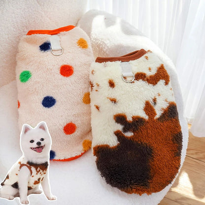 Roupa de Cachorro Quente Outono Inverno para Cães Pequenos Gatos Ao Ar Livre Macio Casaco de Lã Confortável Colete Traje para Cães de Médio Grande Porte