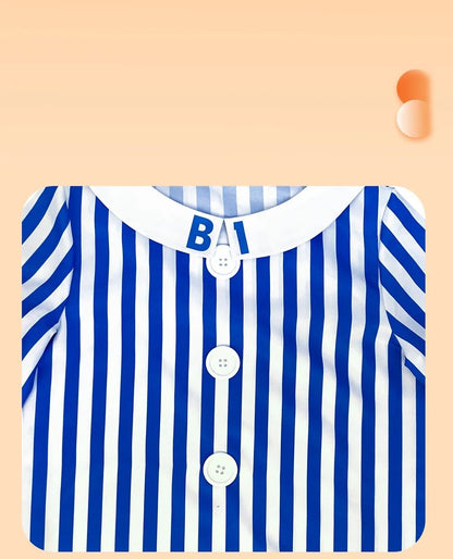 Adult Bananas In Pajamas Costume Blue White Stripe Shirt Pants With Banana Head Men Women Fancy Dress Party Costume Halloween