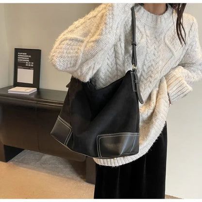 Shoulder Bags Trendy Women's Soft PU Shoulder Bags Solid Color Ladies Casual Style Spring Handbag Big Handbags Crossbody Bags