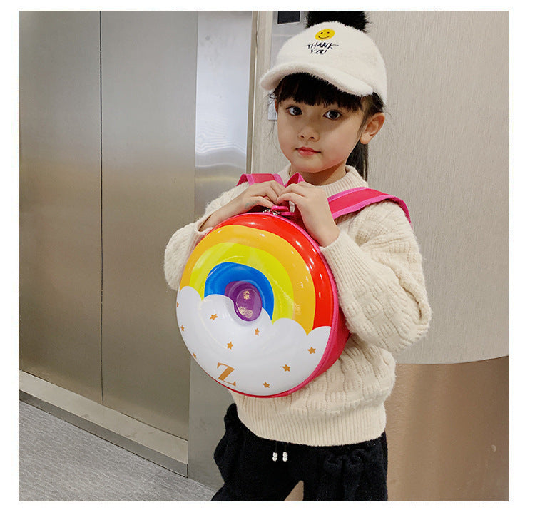 Cartoon Kids Backpack Cute Donut Eggshell Bag Fun Kindergarten Kids Backpack Boys Girls Backpack