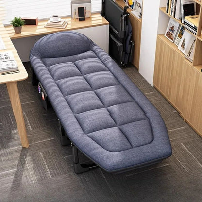 Cama dobrável para almoço, escritório, poltrona reclinável individual, portátil, acompanhante de hospital, maca, cama de solteiro para soneca com dupla finalidade