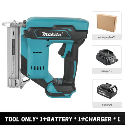 Pistola de Prego Makita a Bateria: Pregos de 10-30mm, Capacidade de 100 Pregos, Bateria de 22900mAh, Vibração de ≤2,5m/s², Alta Velocidade e Baixo Ruído para Trabalhos em Madeira