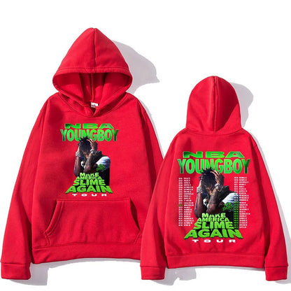 "YoungBoy Never Broke Again Tour 2025" Singer pattern printed men's hoodie fashionable casual hoodie High-quality hoodie