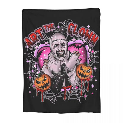 Manta de Natal Terrifier 3 de Veludo, Fina e Portátil, para Sofá, Viagem, Primavera/Outono, Halloween, Palhaço