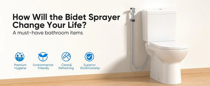 Handheld Bidet Toilet Sprayer Jet Kit Stainless Steel Shattaf Sprayer Kit Bathroom Personal Hygiene