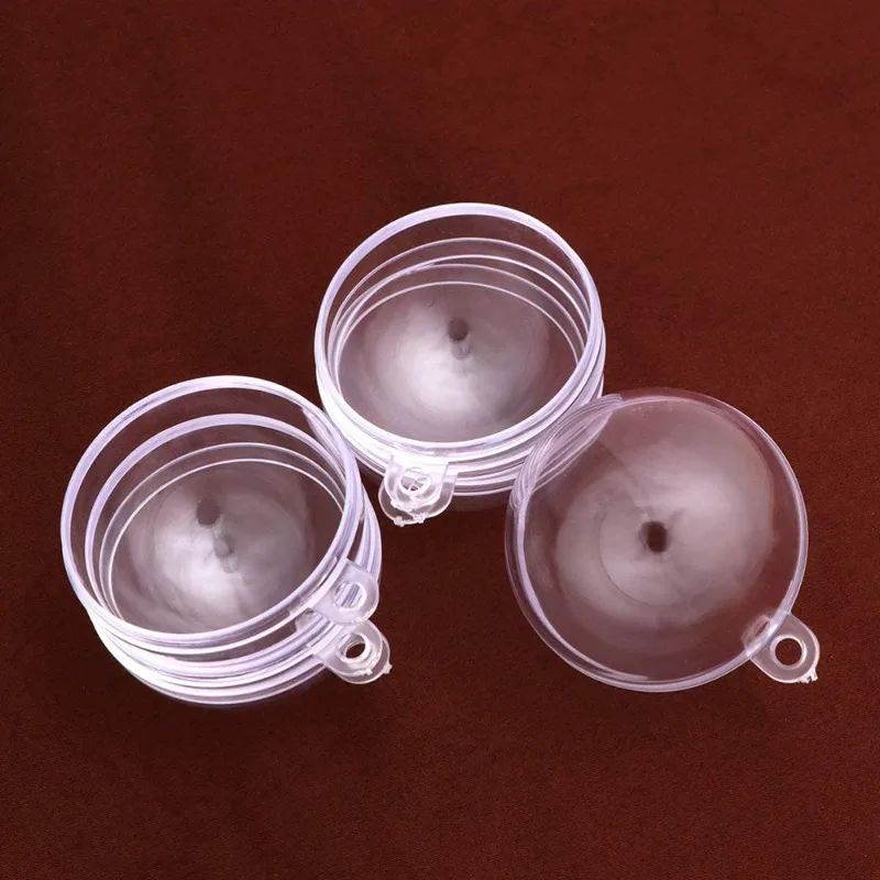 1-15pcs Creative Christmas Clear Plastic Hollow Ball Bright More Size Ornaments Holiday Decor Hanging Balls Party Wedding Decor