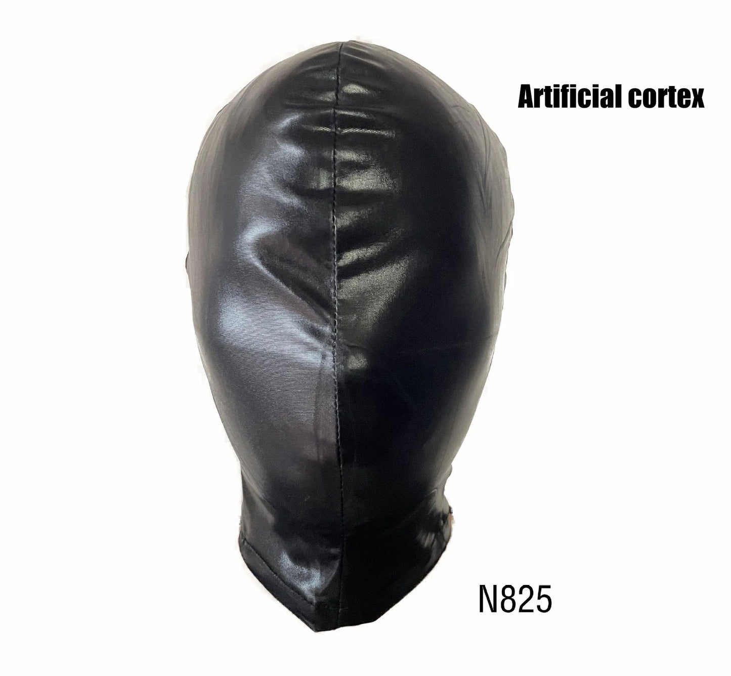 Women Mens Latex Face Mask Bronzing Cloth Open Mouth and Eye Glued Head Cover Couples Adult Face Mask Hood for Role Play Costume