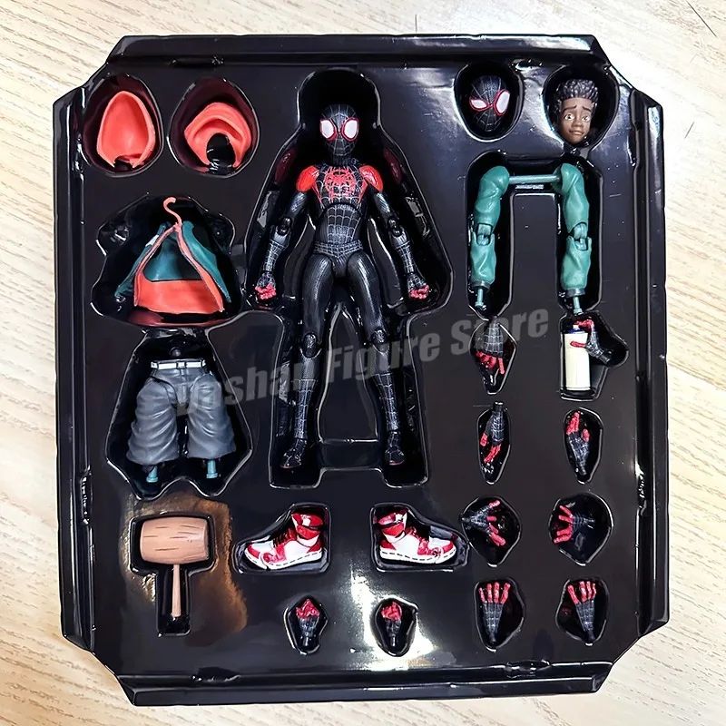 Action Figure Sv Action Homem-Aranha: Através do Aranhaverso Gwen Stacy Miles Morales Peter Parker Modelo Brinquedos