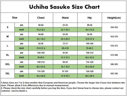 New Anime Uchiha Sasuke Cosplay Outfit Halloween  Party Role Play Uniform Comic Clothes Outfit