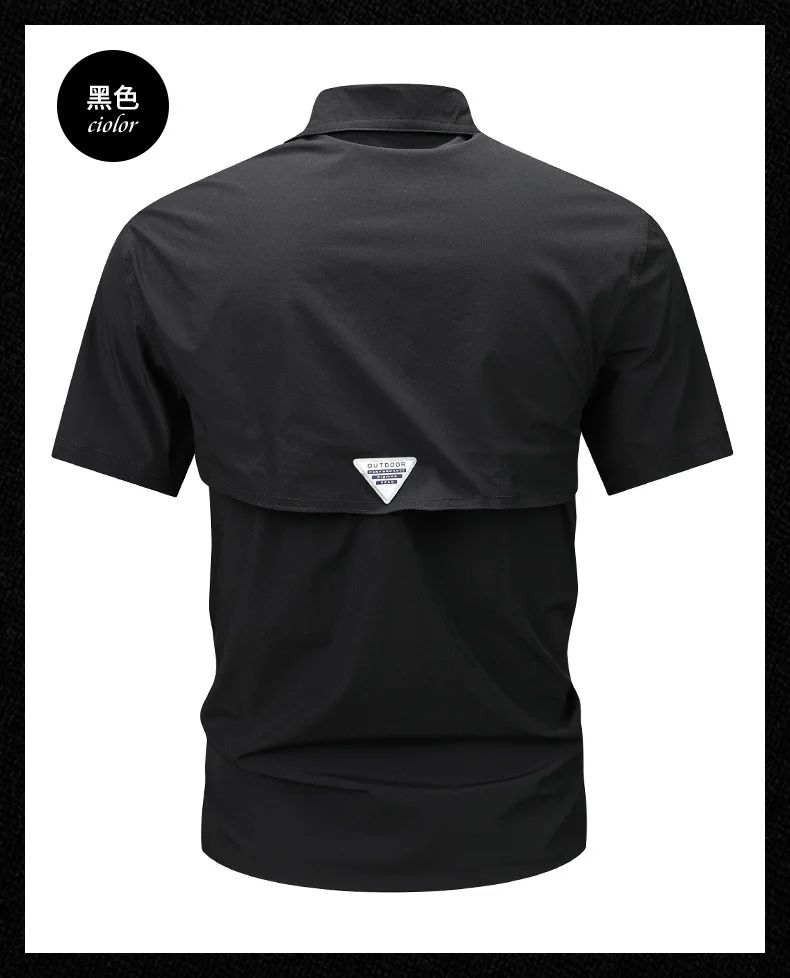 Summer Tactical Shirts Men Work Short Sleeve Shirt Outdoor Breathable Quick Dry Multi-pocket Cargo Camp Hike Short Sleeved Shirt