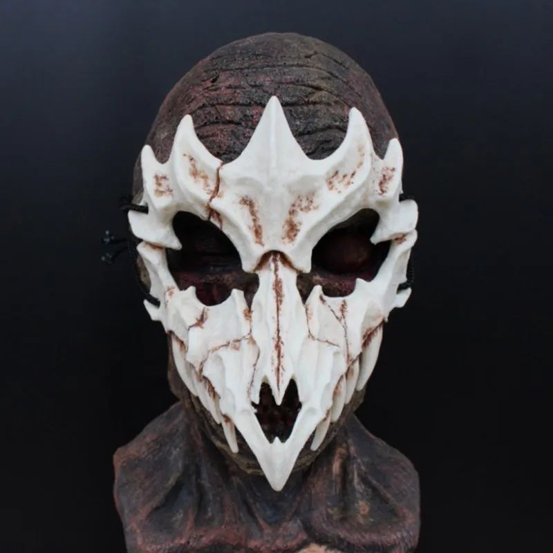 Skull Party Mask Demon Werewolf Tigers Skull Half Face Cover Mask Halloween Dance Prom Cosplay Costume Mask Prop