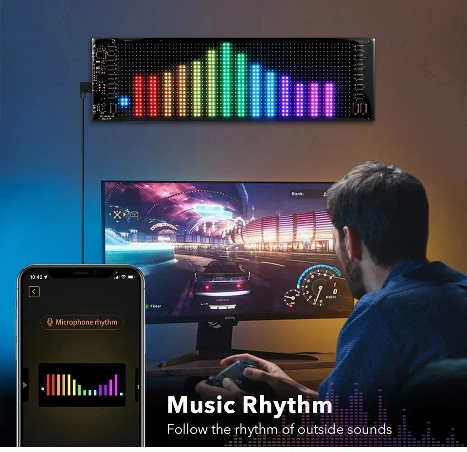 Placa de LED programável Painel de LED matricial de pixel Telas de exibição flexíveis RGB Carro Texto rolável Animação Sinalização Loja Lembrete Luz