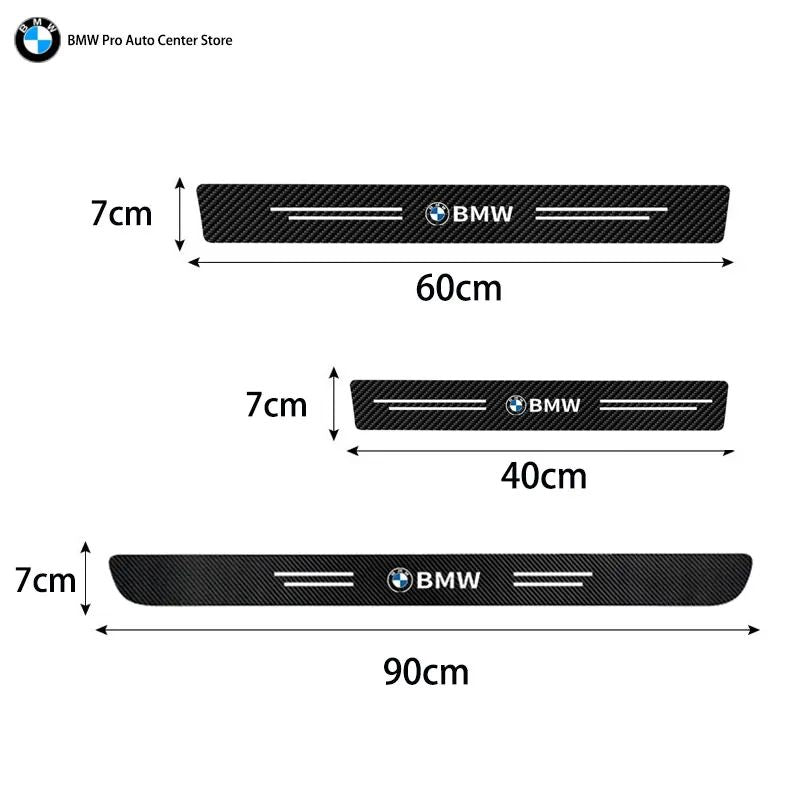 Car Door Automobile Scraper Protection Universal Pedal Protection Sticker Carbon Fiber Grain Automobile Threshold Strip For BMW