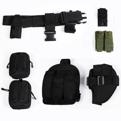 Carnival Game Leon Kennedy Costume RE Accessories Utility Belt With Bags Hero  Cosplay T-Shirt Officer Armpit Holster Halloween