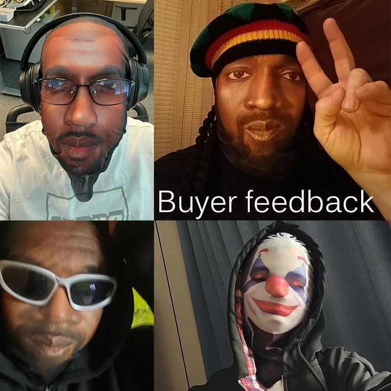 1~10PCs Personalized Realistic Mask with Full Face Prank Mask Headgear for Role-Play Halloween Cosplay