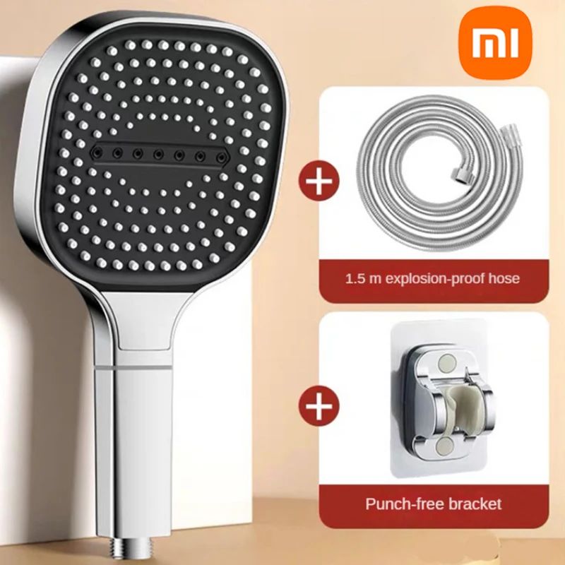 Xiaomi Novo Painel Grande 3 Modos Ajustáveis Chuveiro Doméstico de Alta Pressão com Massagem e Elemento Filtrante Acessórios para Banheiro