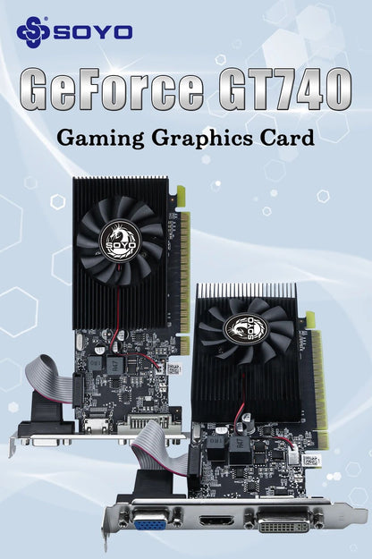 SOYO Half-height Graphics Cards NVIDIA GT740 4G GDDR3 128bit Video Card For Desktop Gaming Computer Components GPU GT 740