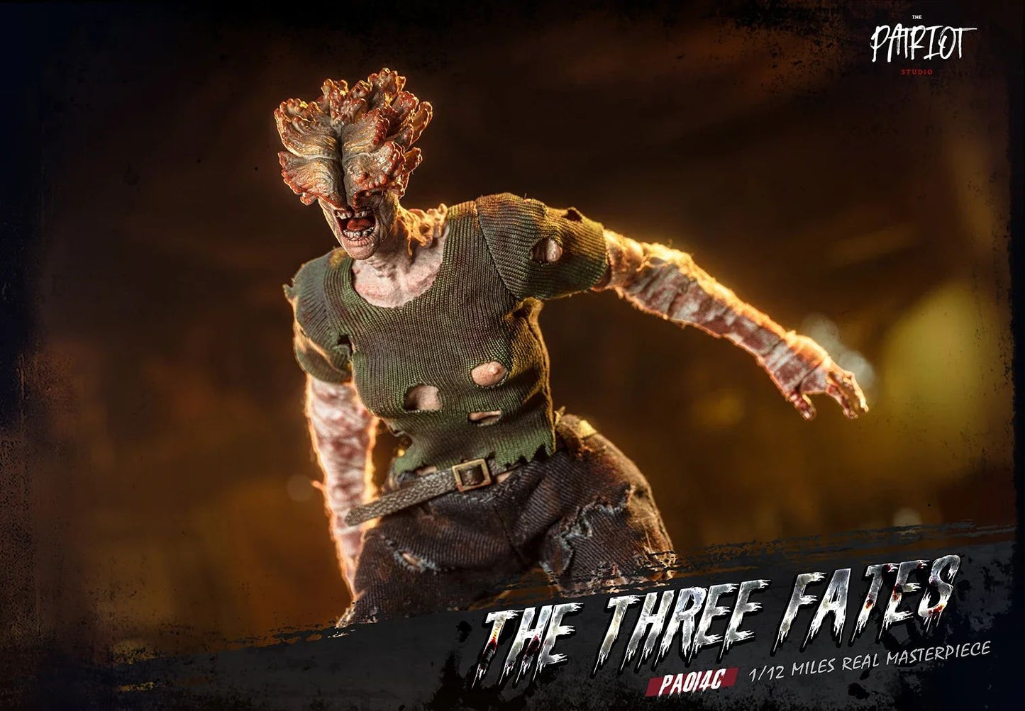 Em Estoque Patriota The Last of Us Clicker Três Destino Zumbi 1/12 Manto de Pano Boneco de Ação Brinquedo de Presente Série Coleção