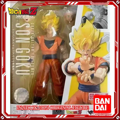 Original Bandai Dragon Ball Z S.H.Figuarts Super Saiyan God Blue Son Gokou SHF Son Goku Blue  Action Figure Model Toys