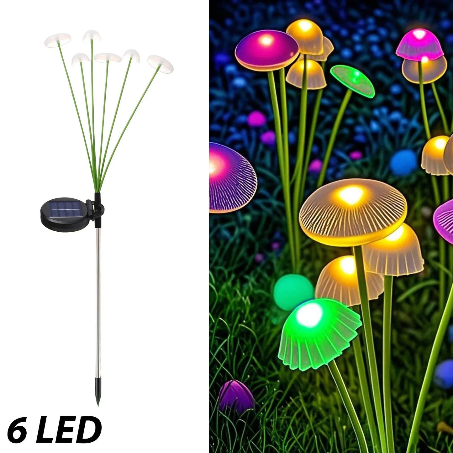 Solar Lights Outdoor LED Solar Mushroom Lawn Lights Waterproof Party Yard Patio Pathway Jellyfish Lamp for Garden Decoration