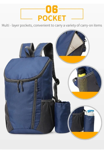 20L Day Pack Portable Foldable Backpack Folding Mountaineering Bag Ultralight Outdoor Cycling Rucksack Travel Hiking Knapsack