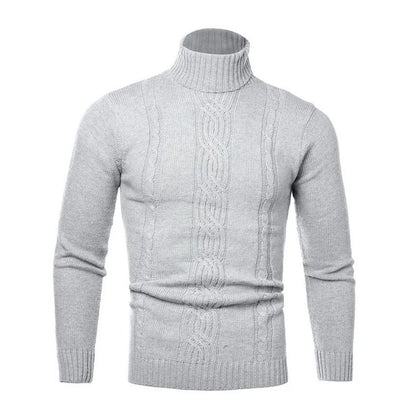 2025 Men's Warm Sweater Long Sleeve Turtleneck Sweater Retro Knitted  Pullover Sweaters