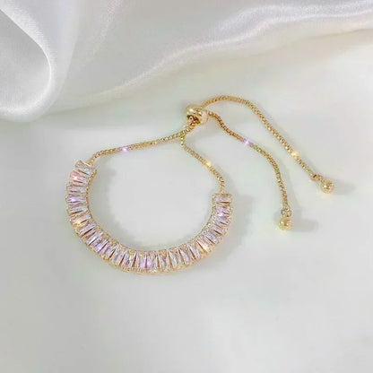 Pulseira de Tulipa de Opala Requintada com Zircônia para Mulheres Acessório Diário Personalizado da Moda Joias para Festas Presentes de Aniversário